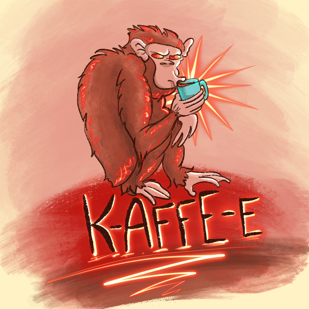 "K-AFFE-E" digital koloriert